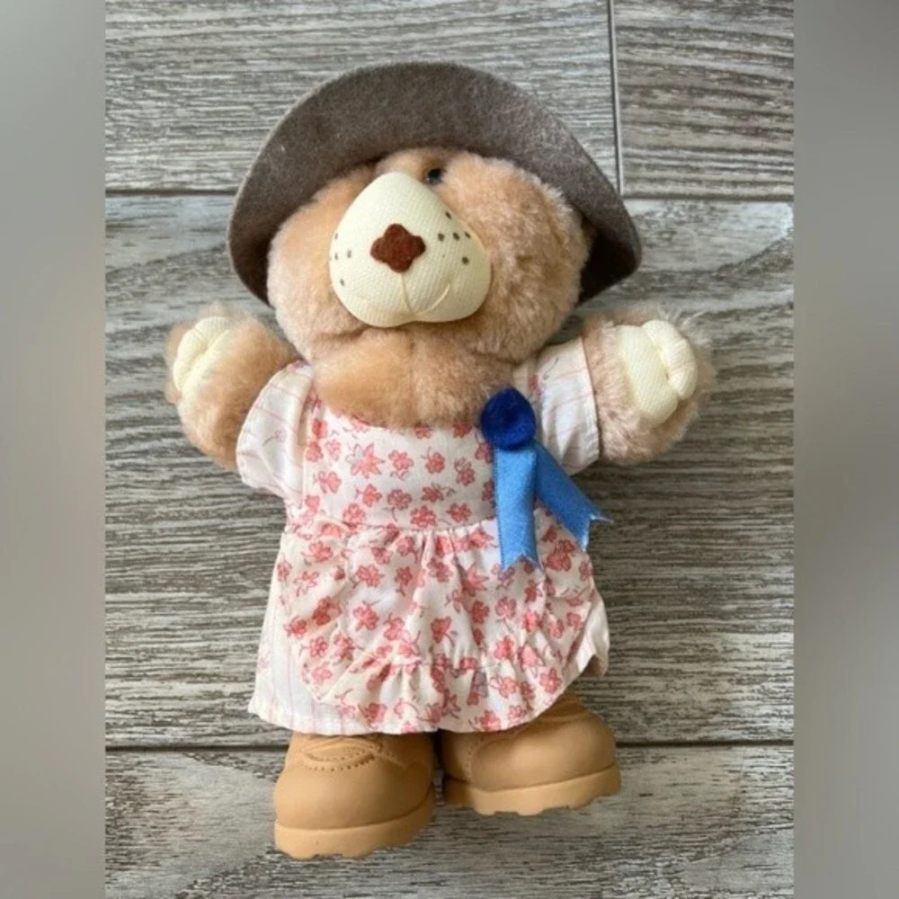 *Rare* Vintage 1986 Wendy's Furskins Mini Bear Blue Ribbon Plush Stuffed Animal